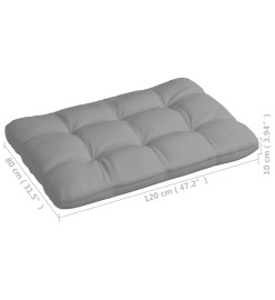 Coussins de canapé palette 7 pcs Gris