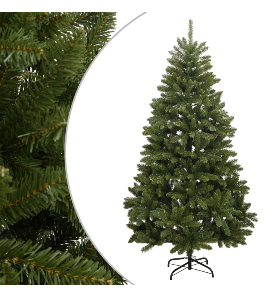 Sapin de Noël artificiel à charnières avec support vert 120 cm