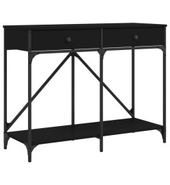Table console noir 100x39x78,5 cm bois d'ingénierie