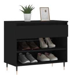 Armoire à chaussures Noir 70x36x60 cm Bois d'ingénierie