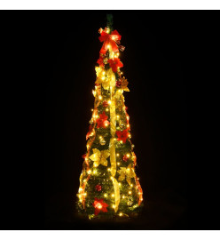 Sapin de Noël artificiel escamotable 100 LED vert 150 cm