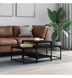 Table basse noir 102x60x45 cm bois d'ingénierie