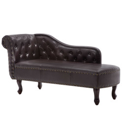 Chaise longue Marron foncé Similicuir