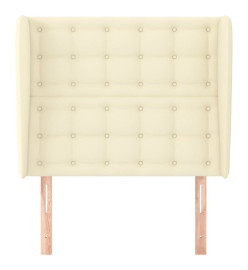Tête de lit avec oreilles Crème 93x23x118/128 cm Similicuir