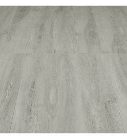 Planches de plancher autoadhésives 4,46 m² 3 mm PVC Gris clair