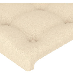 Tête de lit à LED Crème 160x5x78/88 cm Tissu