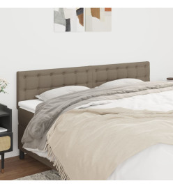 Têtes de lit 2 pcs Taupe 80x5x78/88 cm Tissu