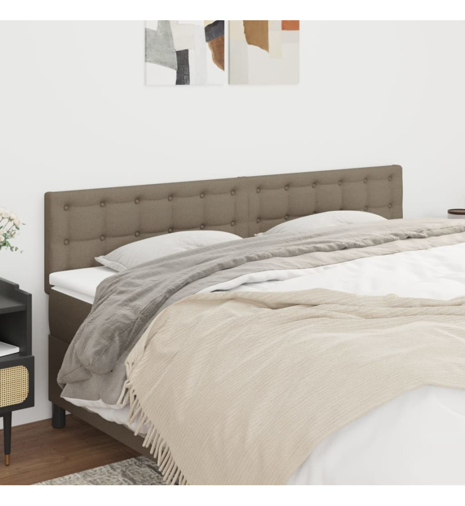 Têtes de lit 2 pcs Taupe 80x5x78/88 cm Tissu Têtes de lit 2 pcs Taupe 80x5x78/88 cm Tissu