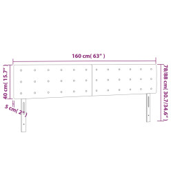 Têtes de lit 2 pcs Taupe 80x5x78/88 cm Tissu