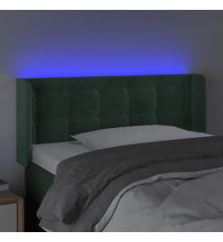 Tête de lit à LED Vert foncé 83x16x78/88 cm Velours
