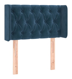 Tête de lit à LED Bleu foncé 83x16x78/88 cm Velours