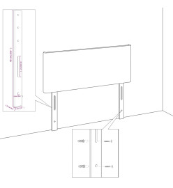Têtes de lit 4 pcs Cappuccino 72x5x78/88 cm Similicuir
