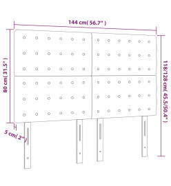 Têtes de lit 4 pcs Cappuccino 72x5x78/88 cm Similicuir