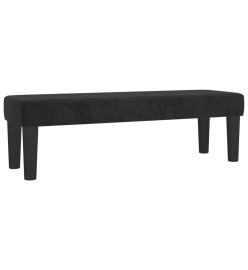 Lit à sommier tapissier et matelas Noir 200x200 cm Velours