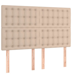 Tête de lit à LED Cappuccino 144x5x118/128 cm Similicuir