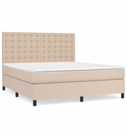 Lit à sommier tapissier avec matelas Cappuccino 180x200 cm