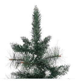 Sapin de Noël artificiel pré-éclairé et supports vert 90 cm PVC