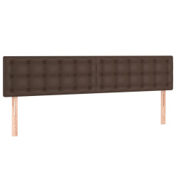 Lit à sommier tapissier avec matelas Marron 180x200 cm