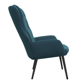 Chaise de relaxation Bleu Velours