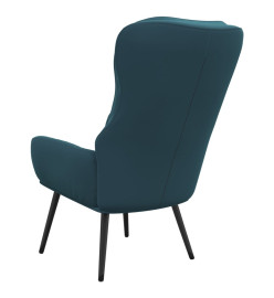 Chaise de relaxation Bleu Velours