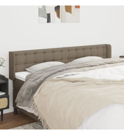 Tête de lit avec oreilles Taupe 163x16x78/88 cm Tissu