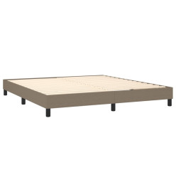 Lit à sommier tapissier avec matelas Taupe 160x200 cm Tissu