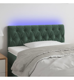 Tête de lit à LED Vert foncé 100x7x78/88 cm Velours