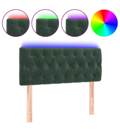 Tête de lit à LED Vert foncé 100x7x78/88 cm Velours