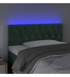 Tête de lit à LED Vert foncé 100x7x78/88 cm Velours