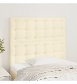 Têtes de lit 2 pcs Crème 90x5x78/88 cm Similicuir