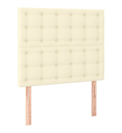 Têtes de lit 2 pcs Crème 90x5x78/88 cm Similicuir
