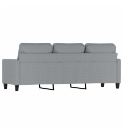 Canapé à 3 places Gris clair 180 cm Tissu