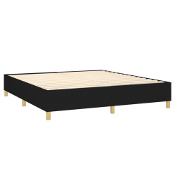 Lit à sommier tapissier avec matelas Noir 160x200 cm Tissu