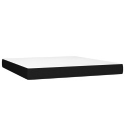 Lit à sommier tapissier avec matelas Noir 160x200 cm Tissu