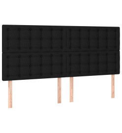 Lit à sommier tapissier avec matelas Noir 160x200 cm Tissu