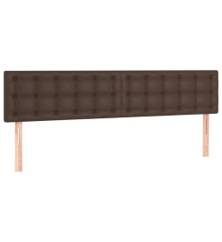 Têtes de lit 2 pcs Marron 90x5x78/88 cm Similicuir