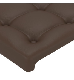 Têtes de lit 2 pcs Marron 90x5x78/88 cm Similicuir