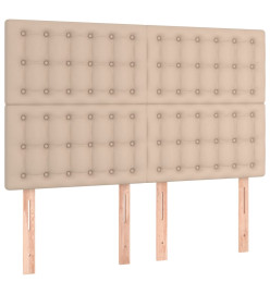 Lit à sommier tapissier avec matelas Cappuccino 140x200 cm