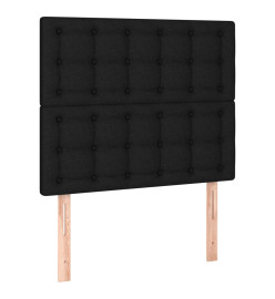 Lit à sommier tapissier avec matelas Noir 120x200 cm Tissu
