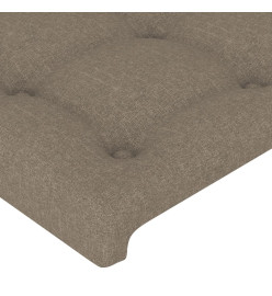Tête de lit à LED Taupe 83x16x118/128 cm Tissu