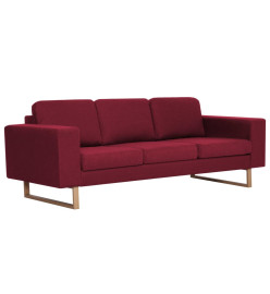 Ensemble de canapé 2 pcs Tissu Rouge bordeaux