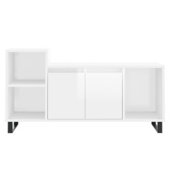 Meuble TV Blanc brillant 100x35x55 cm Bois d'ingénierie