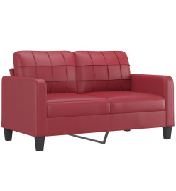 Ensemble de canapés 3 pcs et coussins Rouge bordeaux Similicuir