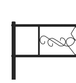 Cadre de lit métal avec tête de lit/pied de lit noir 100x200 cm