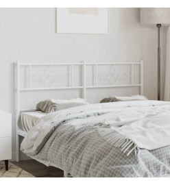 Tête de lit métal blanc 120 cm