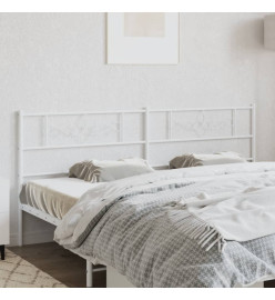 Tête de lit métal blanc 193 cm