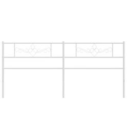 Tête de lit métal blanc 193 cm