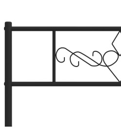 Tête de lit métal noir 100 cm