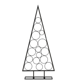 Arbre de Noël en métal pour décoration noir 125 cm