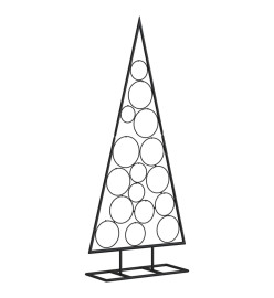 Arbre de Noël en métal pour décoration noir 125 cm